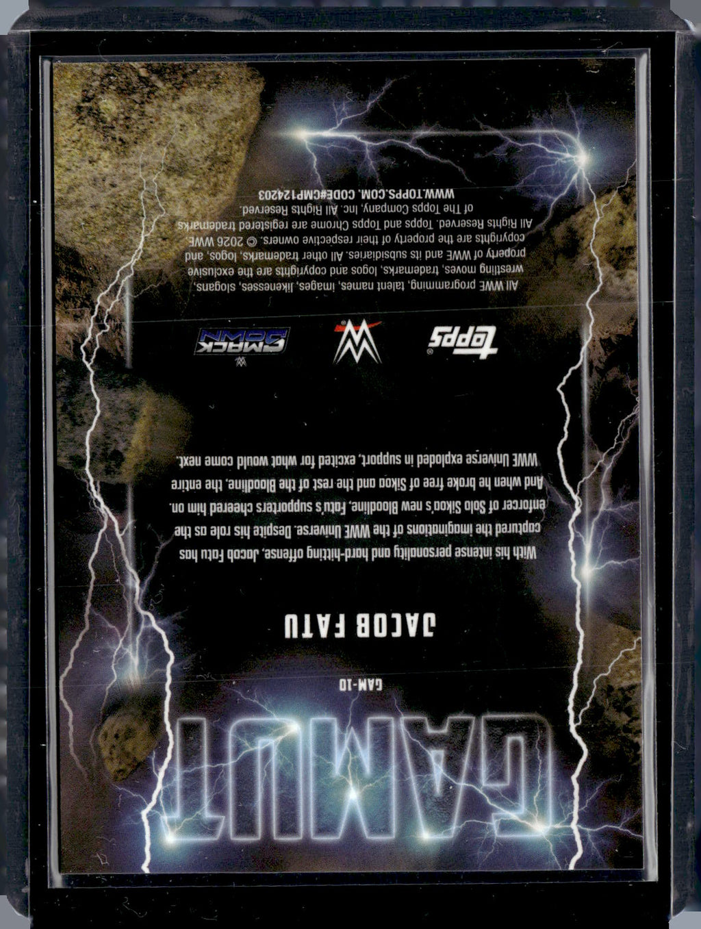 2026 Topps Chrome WWE Gamut Jacob Fatu GAM-10
