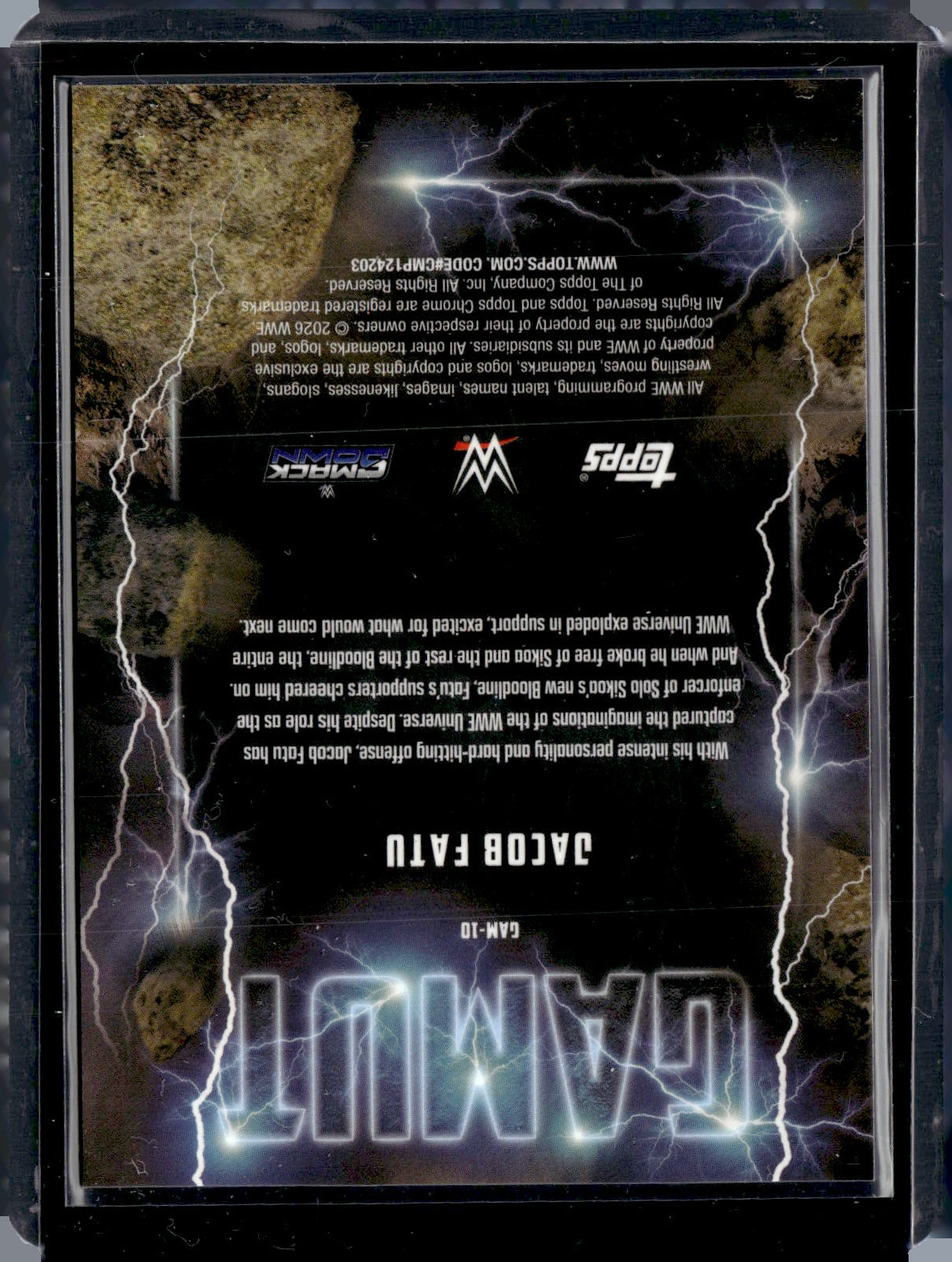 2026 Topps Chrome WWE Gamut Jacob Fatu GAM-10