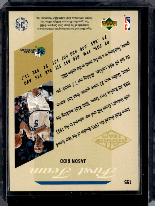 1995 Upper Deck NBA ALL ROOKIE TEAM JASON KIDD DALLAS MAVERICKS 155