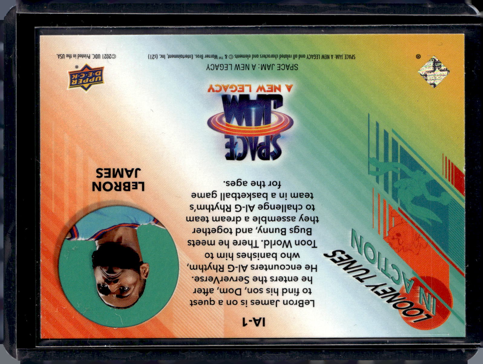 2021 Upper Deck Space Jam Lebron James IA-1 RAW CARD