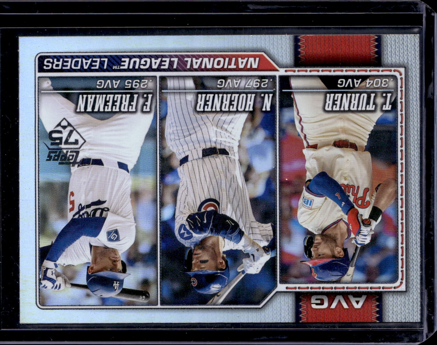 2026 Topps Series 1 National Leage Leaders AVG Turner, Hoerner, Freeman #151
