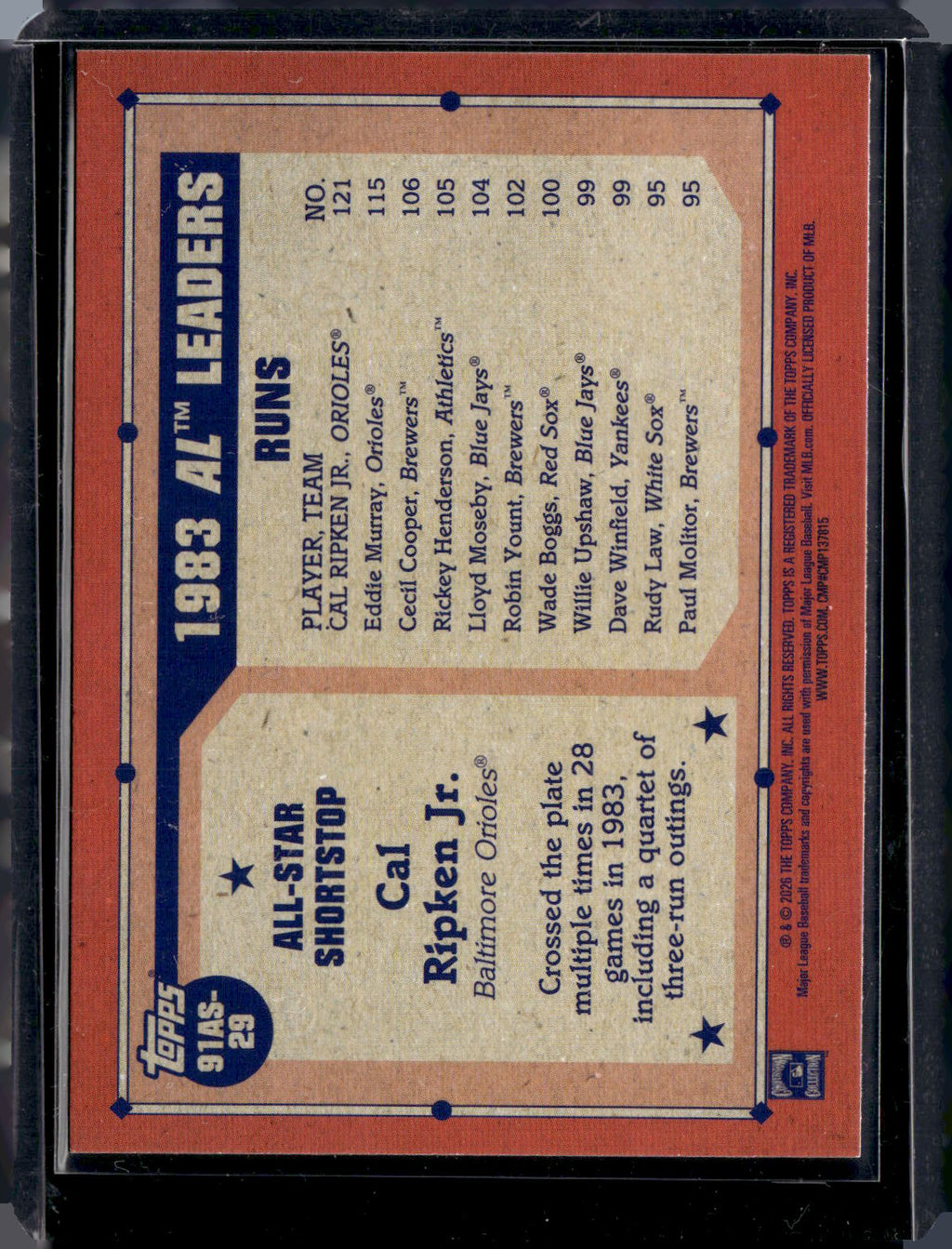2026 Topps Series 2 CAL RIPKEN JR 1991 Topps Koi Fish