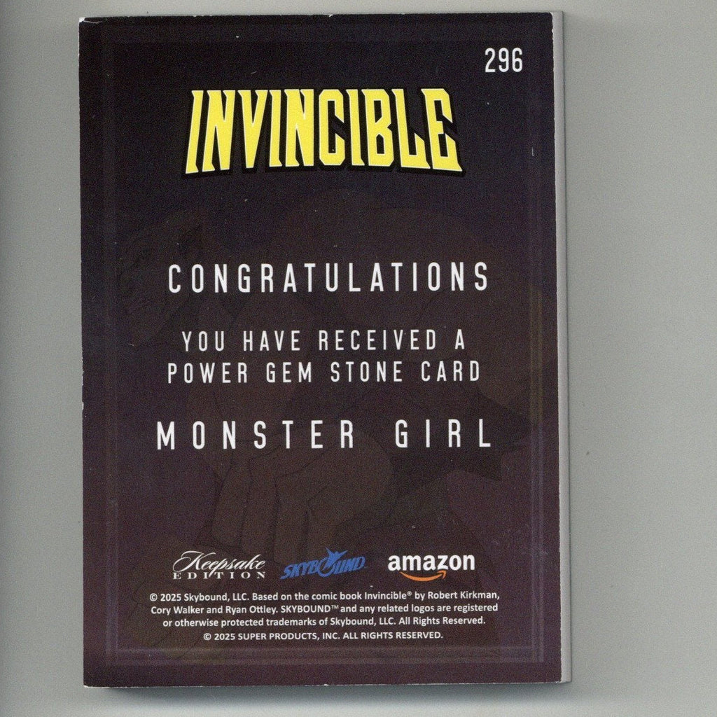 Invincible Monster Girl Keepsake Edition Skybound Power Gem Stone Relic Card 296