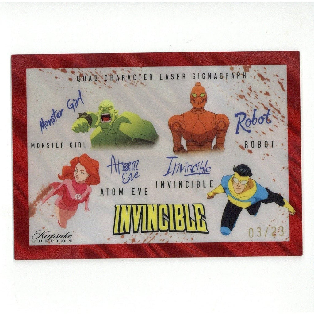Invincible Quad Character Laser Signagraph 432 Keepsake Edition Skybound Card 03/23