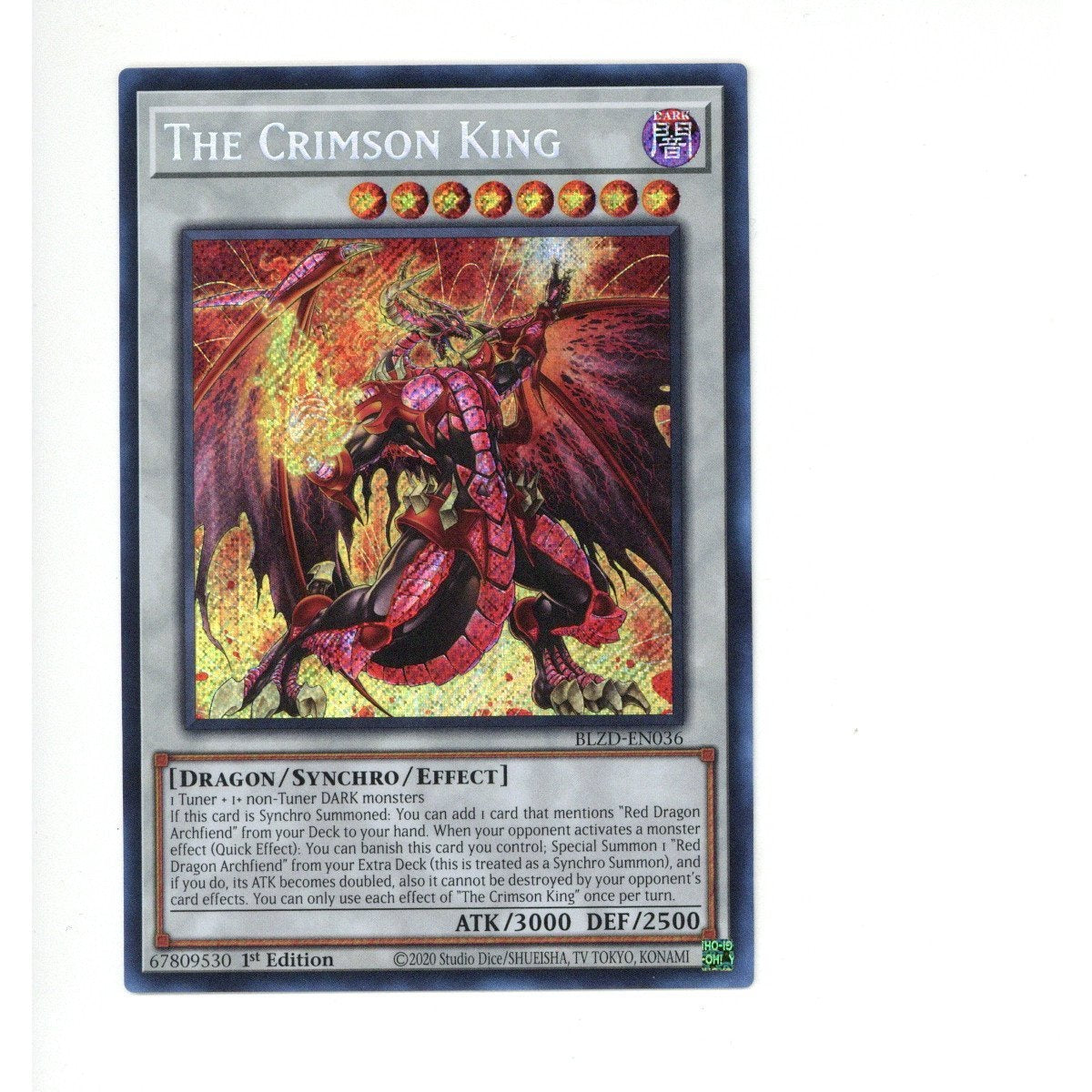 Yu-Gi-Oh Card: The Crimson King Blazing Dominion