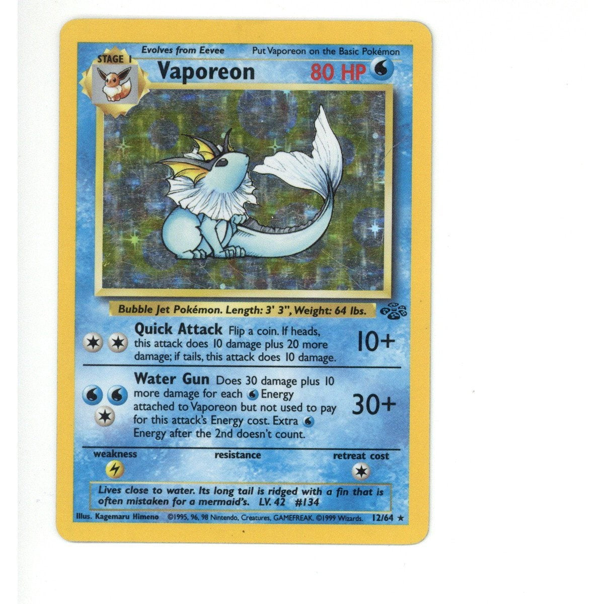 Pokemon Card: Vaporeon 12/64 (TCG)