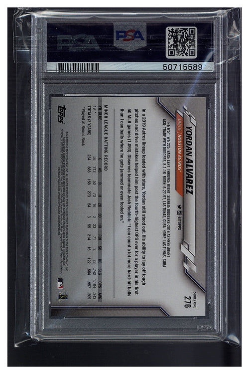 2020 Topps Yordan Alvarez PSA 9