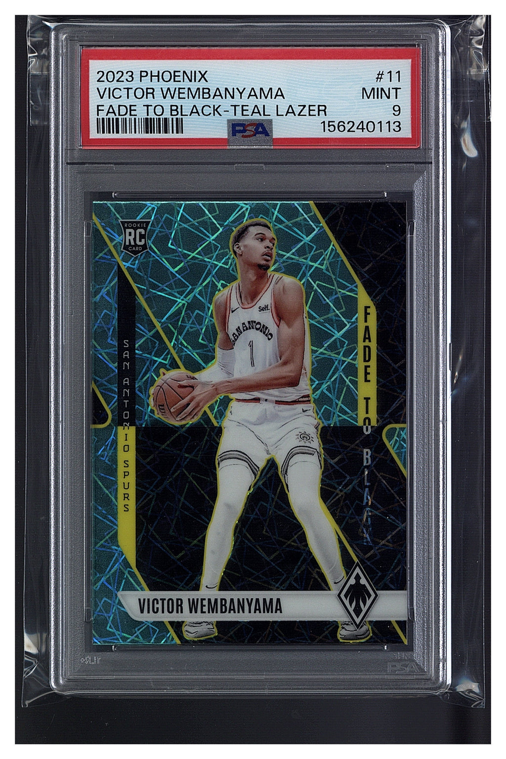 2023 Phoenix Victor Wembanyama Fade To Black - Teal Lazer PSA 9