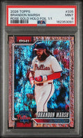 2026 TOPPS #335 BRANDON MARSH ROSE GOLD HOLO FOIL 1/1 PSA 9