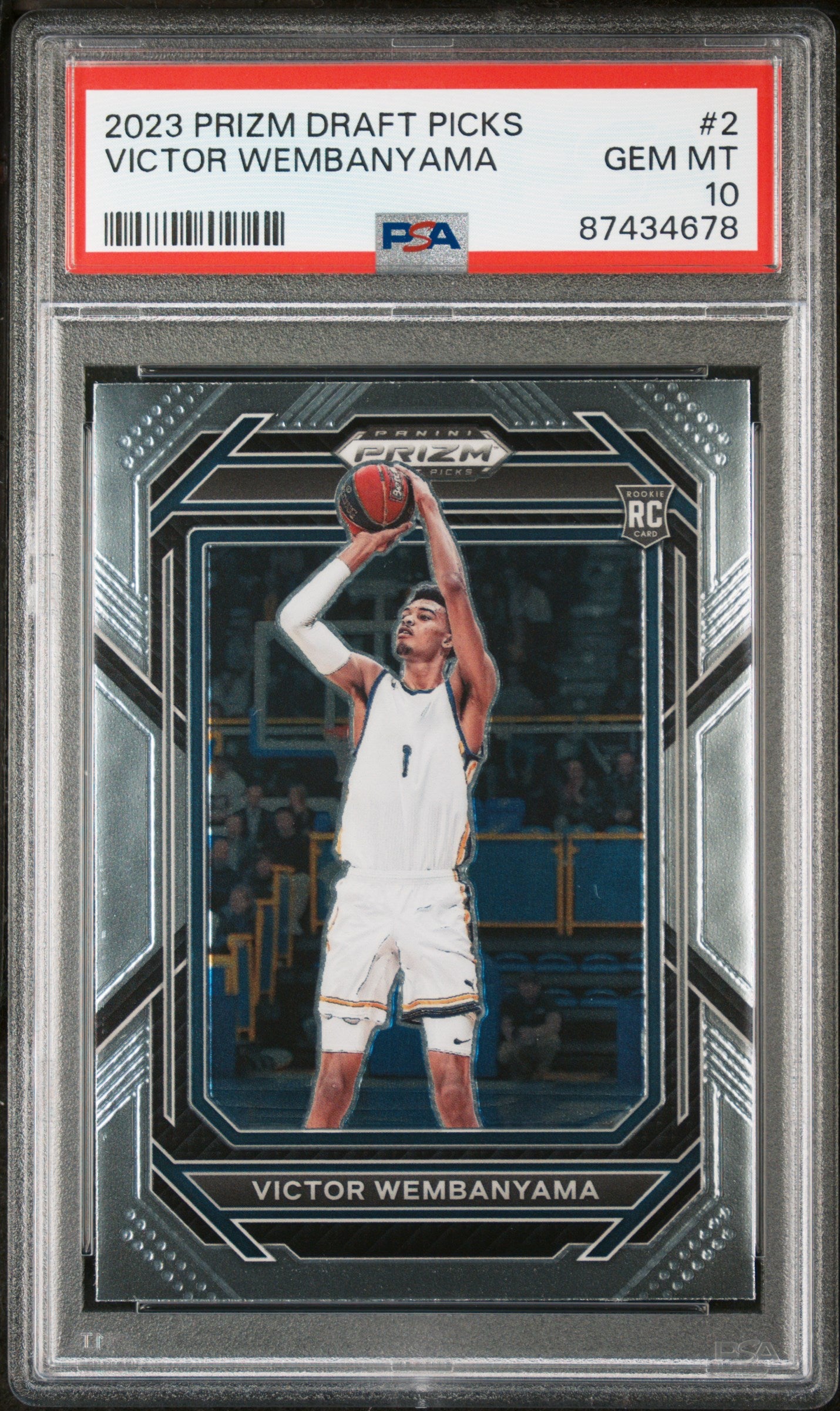 2023 PANINI PRIZM DRAFT PICKS #2 VICTOR WEMBANYAMA PSA 10